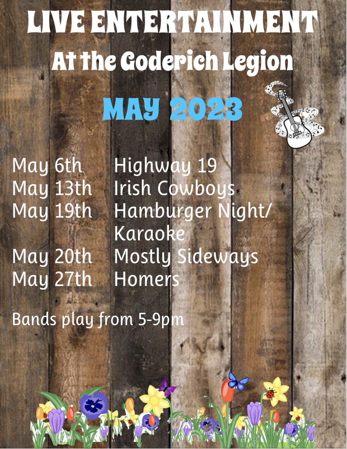 May Events - Goderich Legion Branch 109