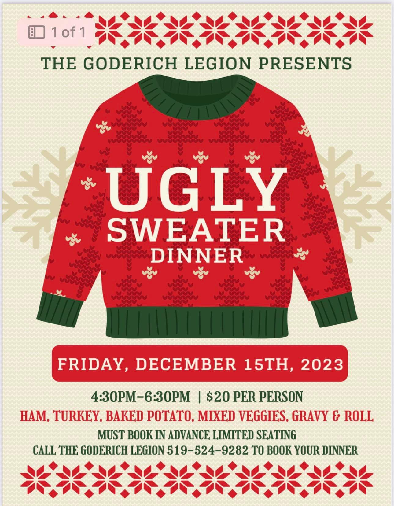 UGLY SWEATER DINNER